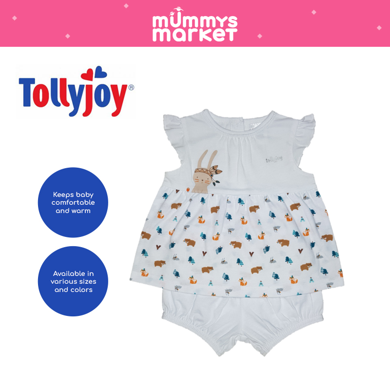 Tollyjoy Girl's Short Sleeve Suit Printed (Shorts) - Be Brave